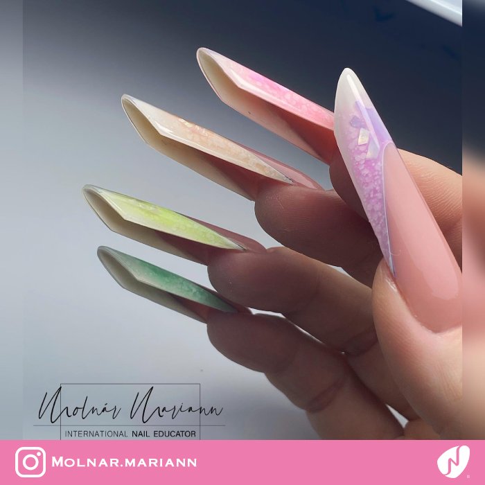 Colorful Gothic Gel Nails