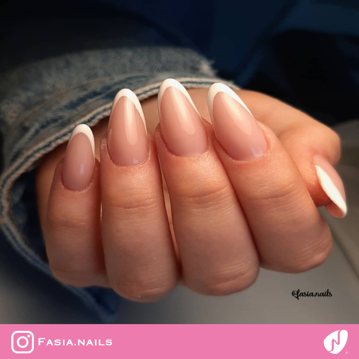 White French-painted Nails