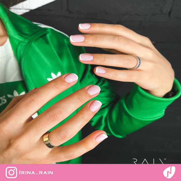 Simple French Design on Short Nails