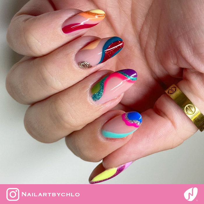 Colorful Swirls and Glitter