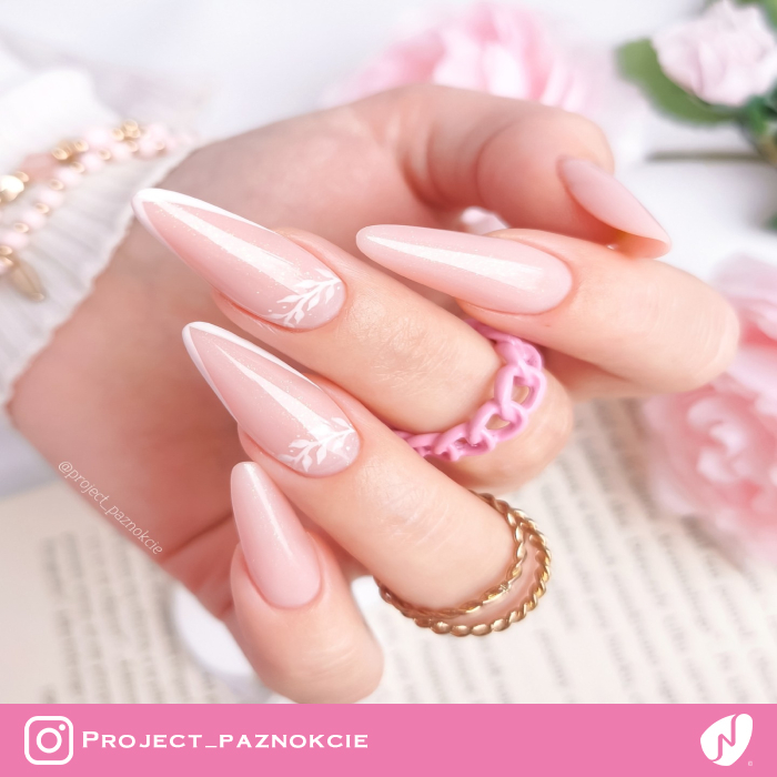 Glossy Modern V-shaped Nails