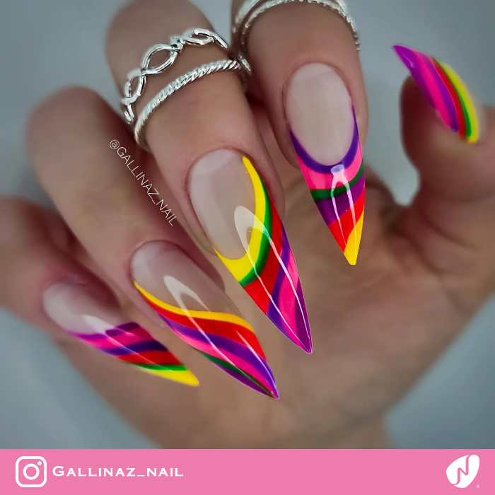 Colorful Stiletto Nails