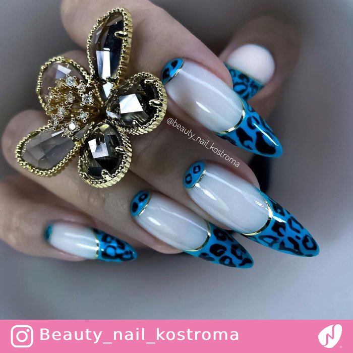 Blue Leopard Half-moon and French