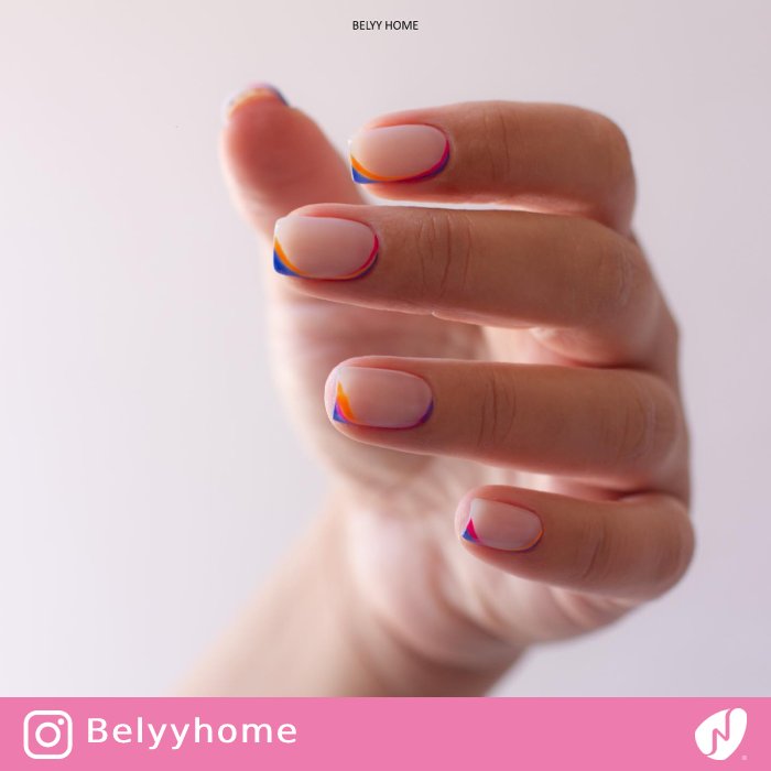 Asymmetric French Nails