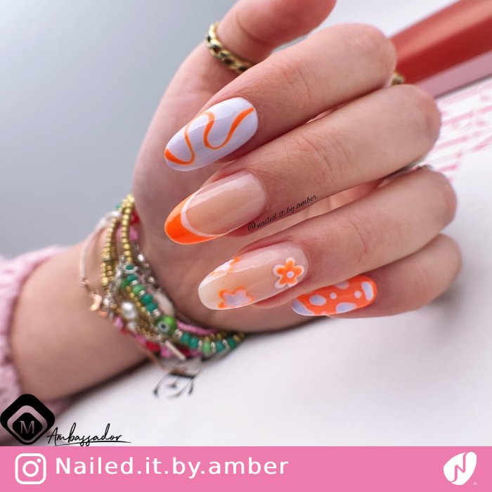 White and Orange Patterns