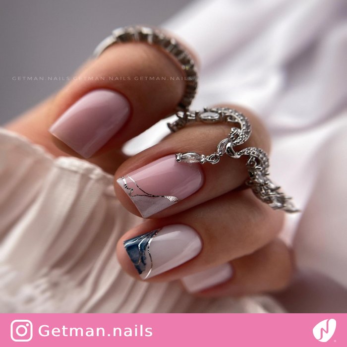 Diagonal French with Swirls