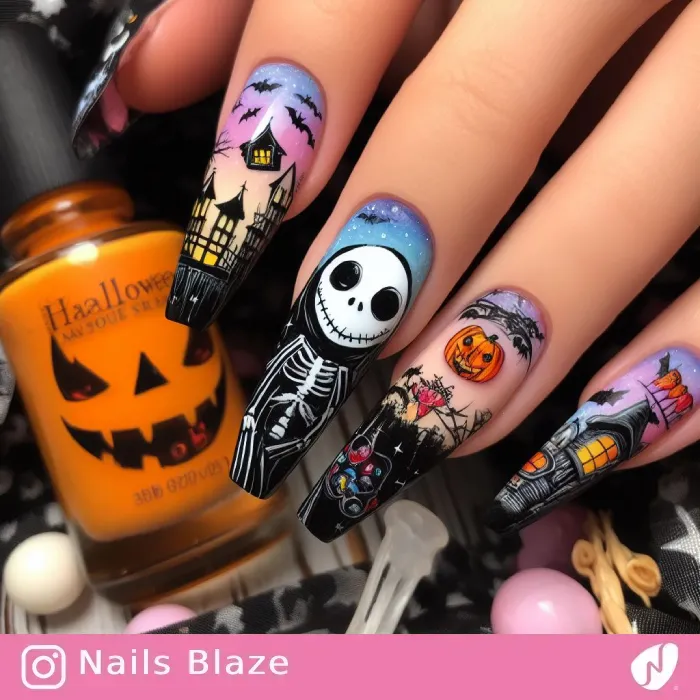 Haunted House Nails| Halloween - NB504