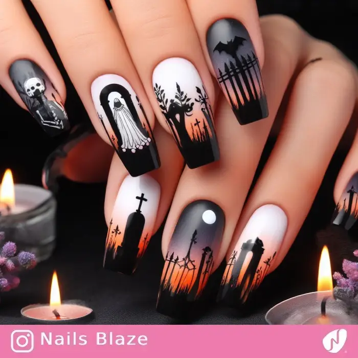 Cemetery Nails | Halloween - NB697