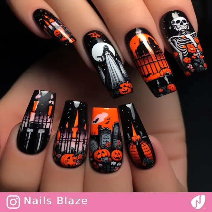 Cemetery Nails | Halloween - NB708
