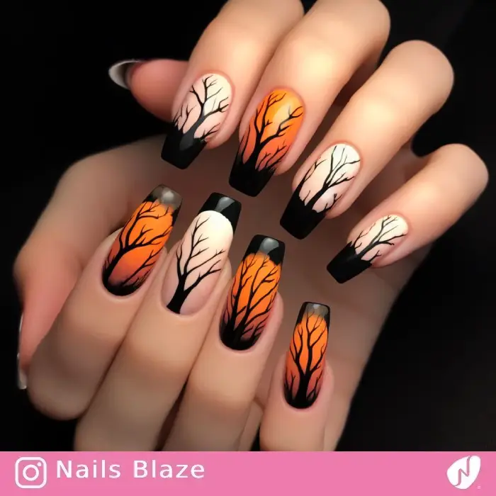 Scary Trees Nails | Halloween - NB721