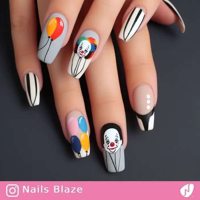 Clown Nails | Halloween - NB747