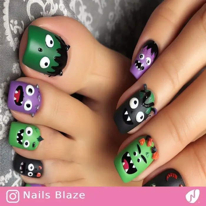 Monster Nails | Halloween - NB883