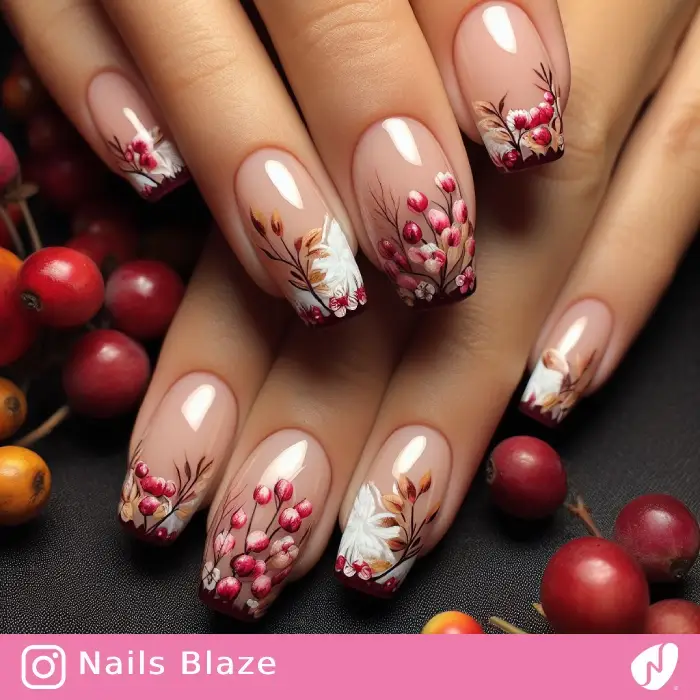 Cranberry Nails | Thanksgiving | Holiday- NB1156
