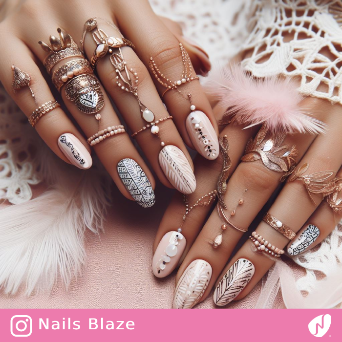 Boho Wedding Nails| Wedding-NB-D2
