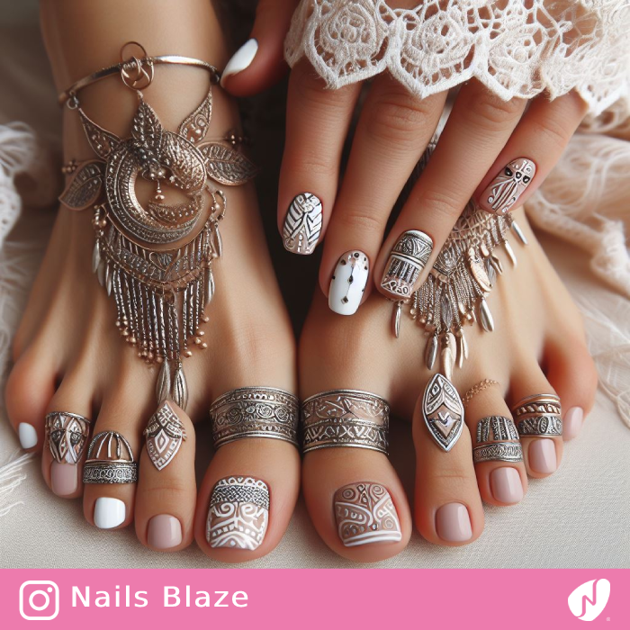 Ebmalished Boho Toenail | Wedding-NB-D27