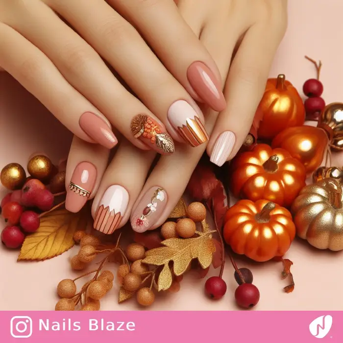 Luxury Nail Art | Thanksgiving | Holiday- NB1171