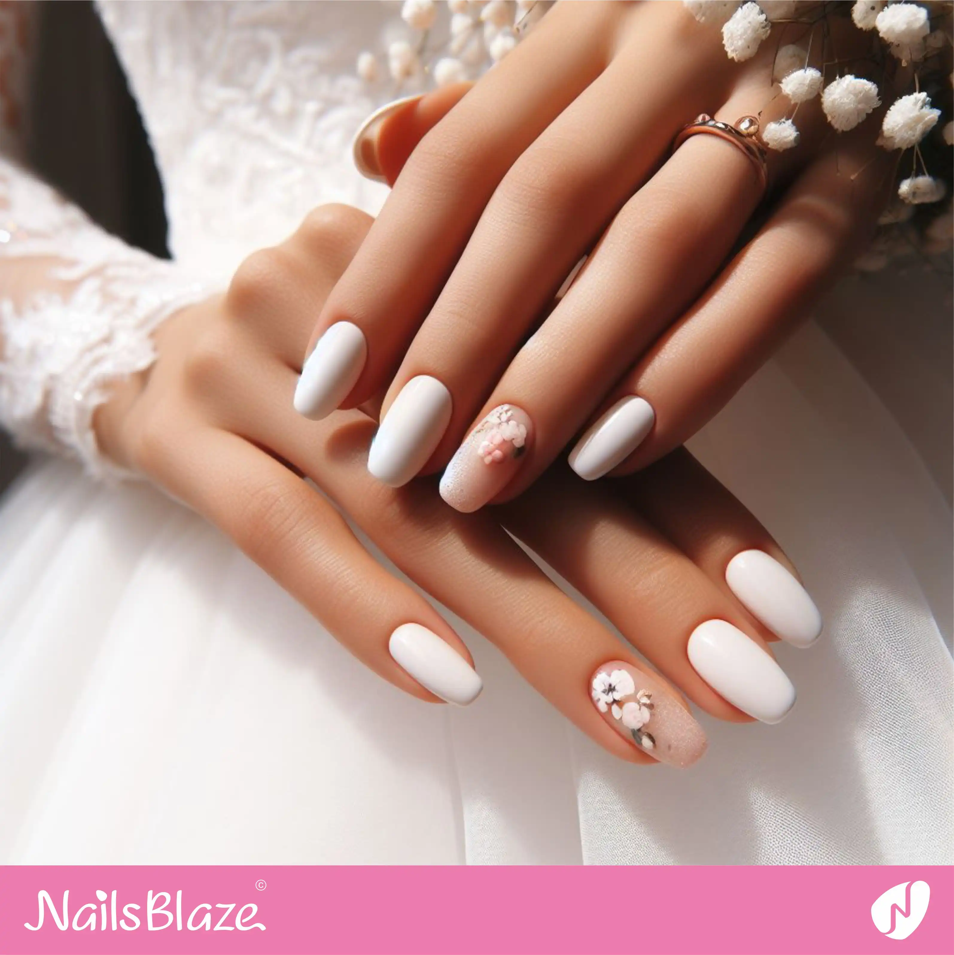 Beach Wedding Minimal Nail Design| Wedding-NB-D-51
