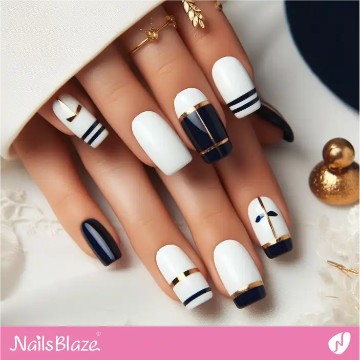 Cruise Wedding Classic Line Nail Art| Wedding-NB-D-361