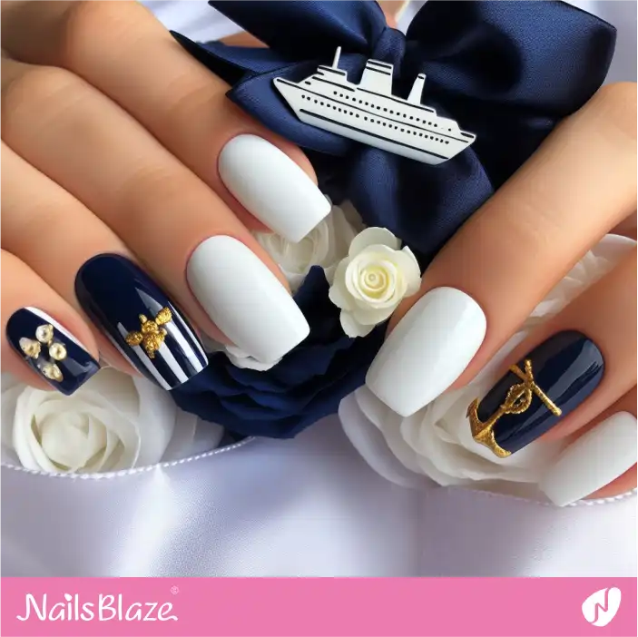 Cruise Wedding Classic Nail Design| Wedding-NB-D-362