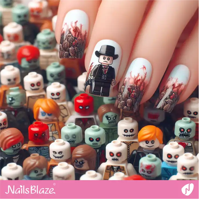 LEGO Zombie Minifigures Nail Design | Game Nails - NB2720