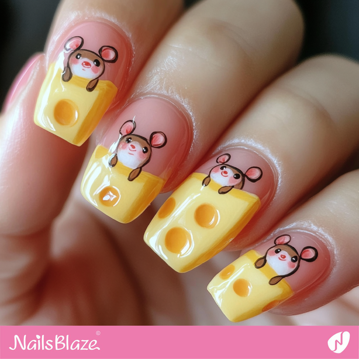 Cheese Tips and Mouse Nails | Mouse Nail Designs- NB8119