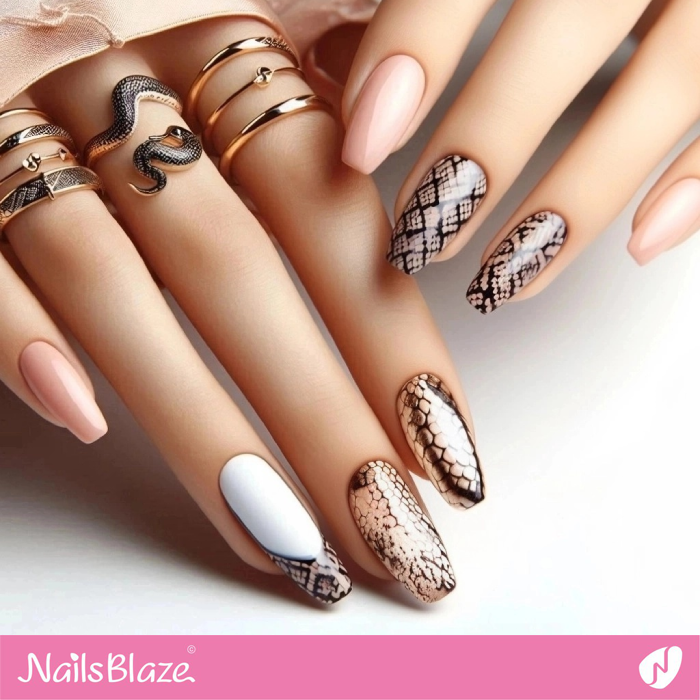 Snake Skin Accents | Snake Nails- NB8137